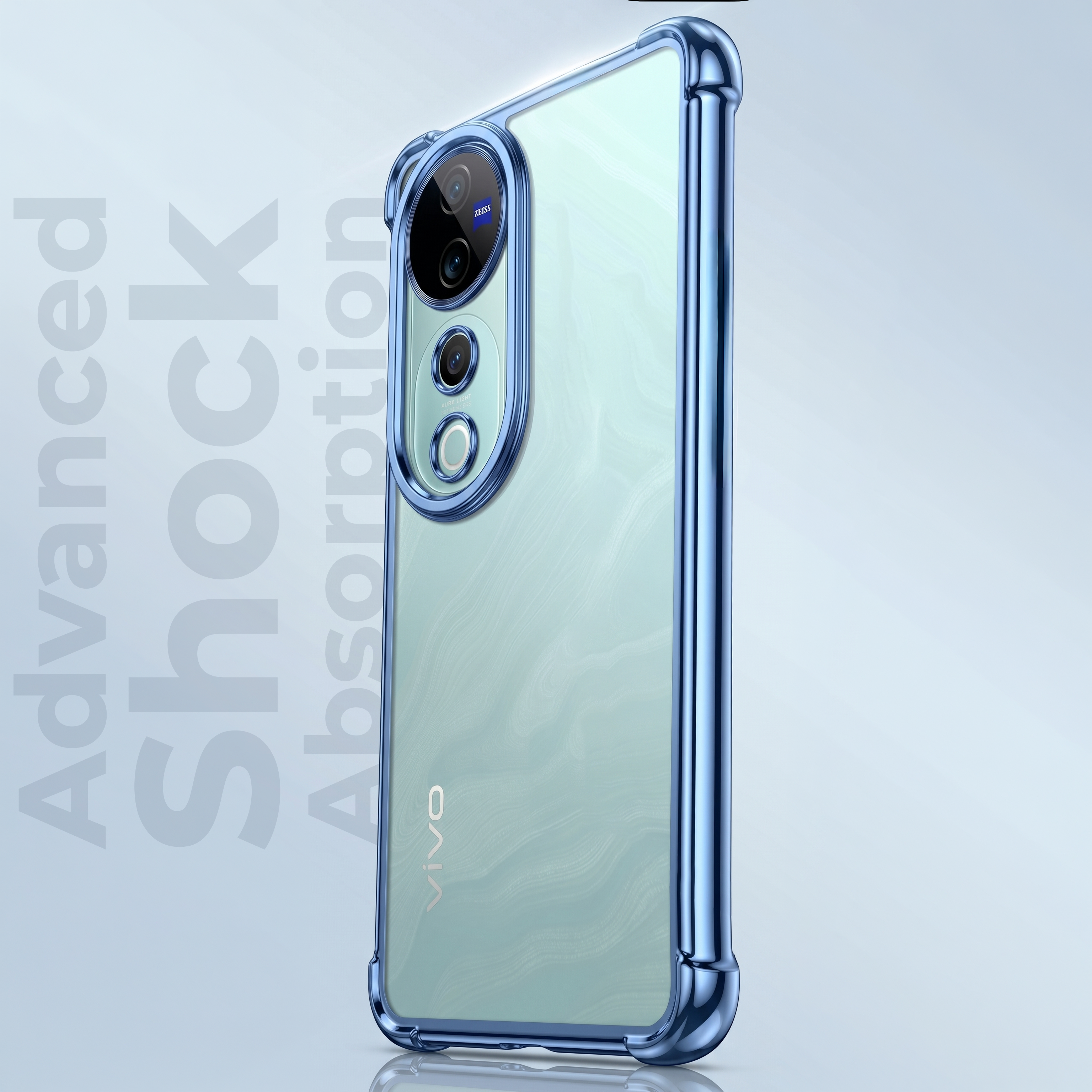 Vivo V40 Pro 5G Anti-Yellow Electroplating Transparent Airbags Case