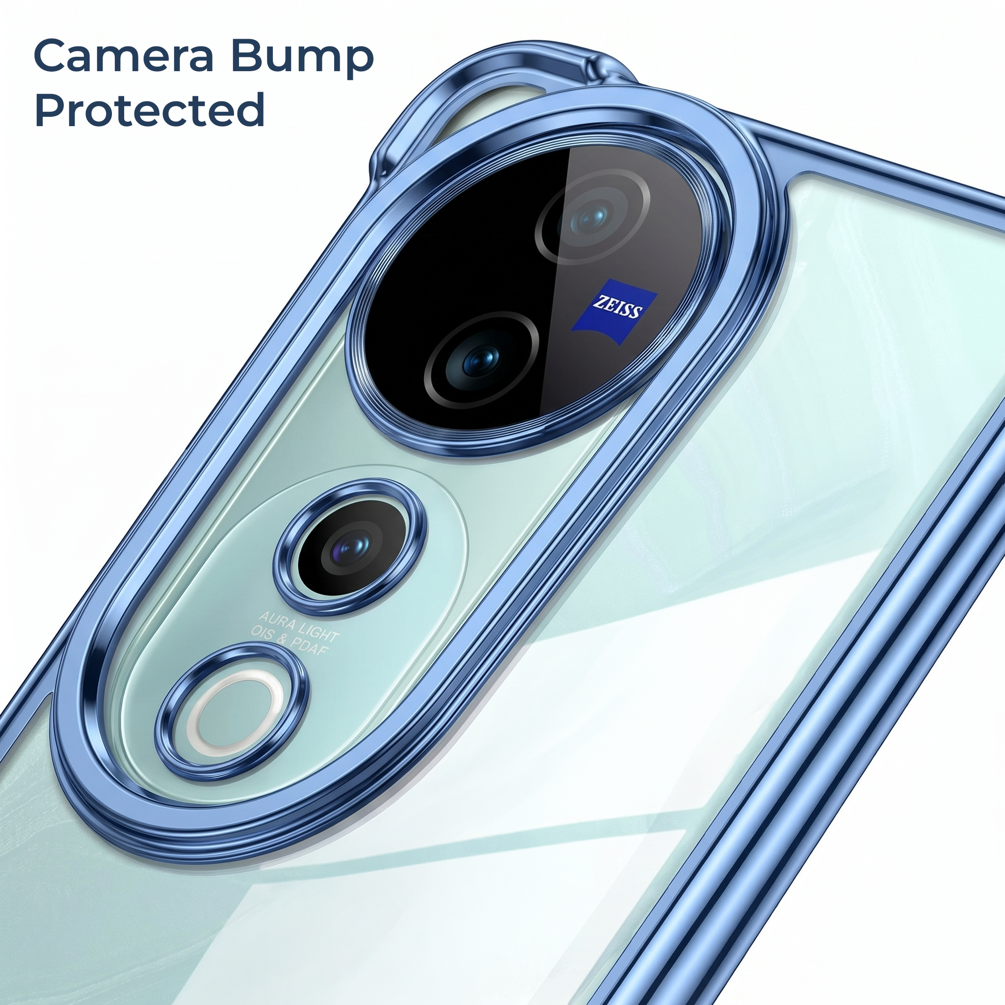 Vivo V40 Pro 5G Anti-Yellow Electroplating Transparent Airbags Case
