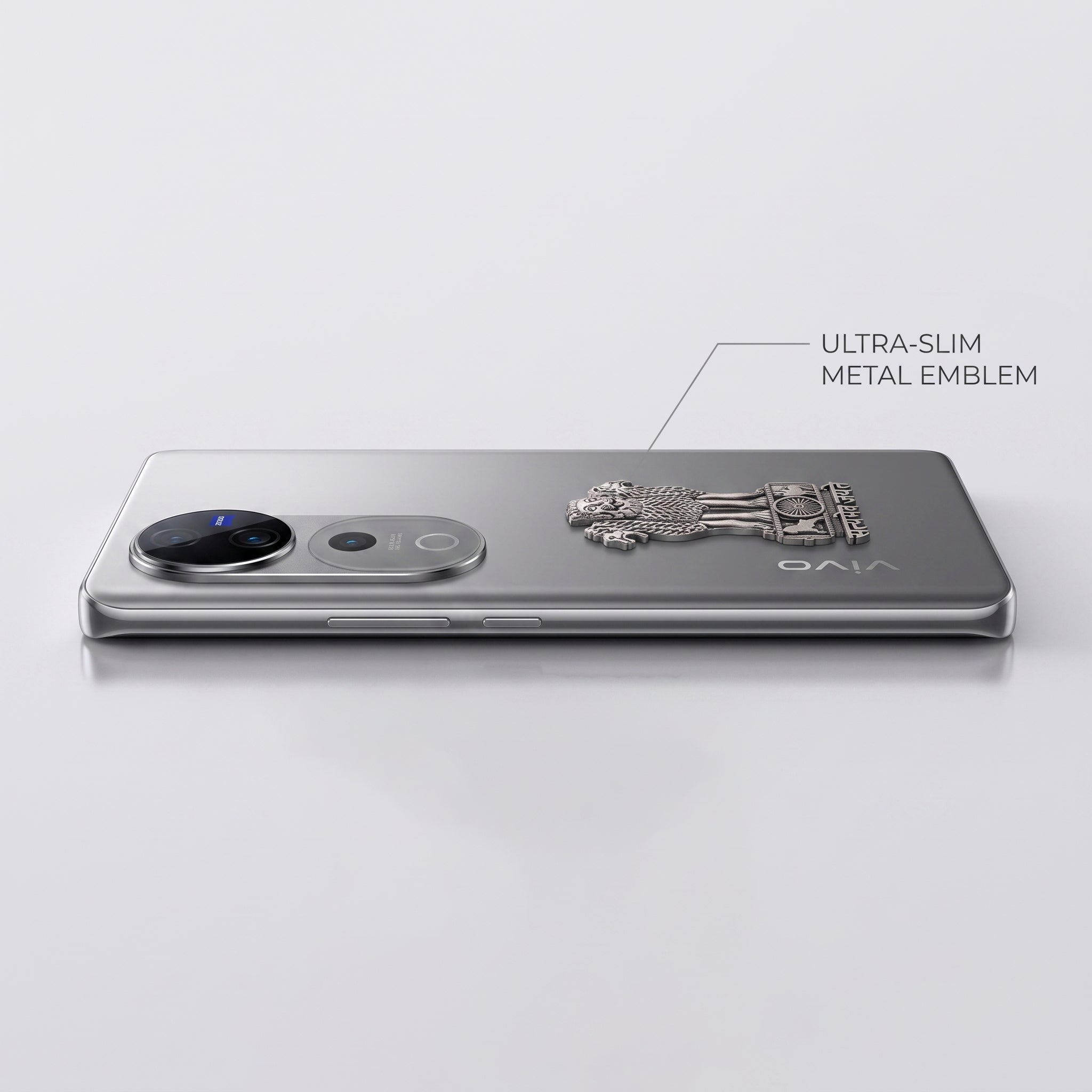 Vivo V40 Pro 5G Compatible Satyamev Jayate 3D Metal Emblem Sticker