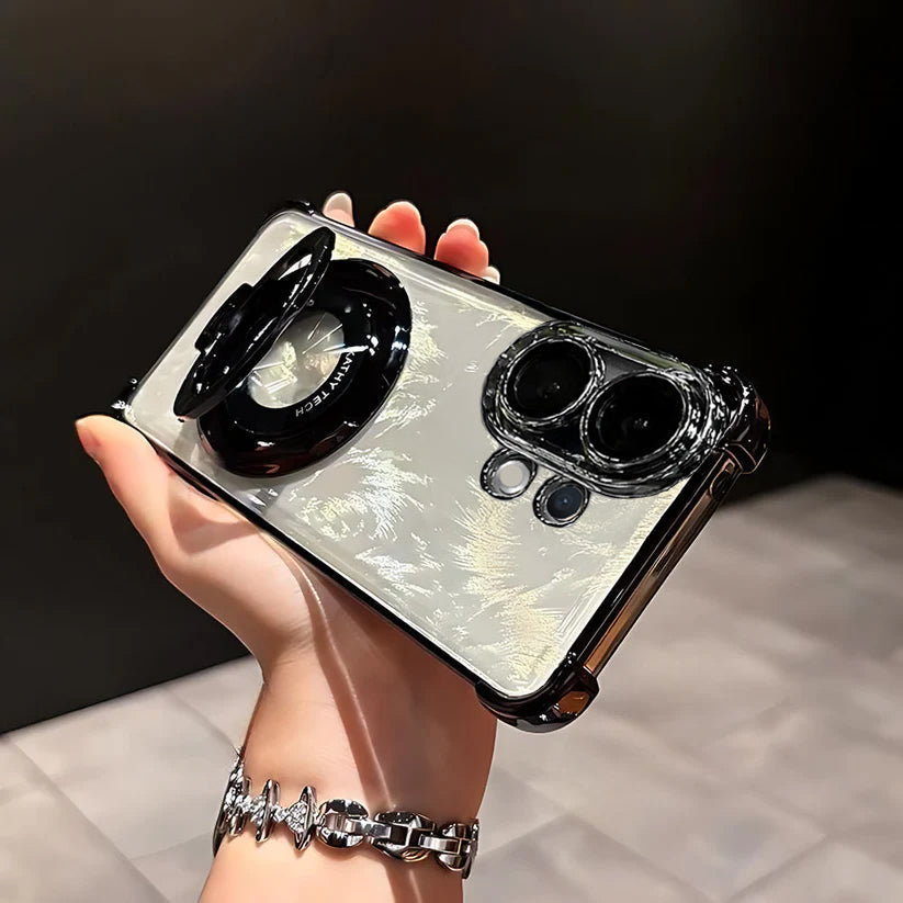 Vivo V60 5G Original Luxury Magnifier Ring Stand Shockproof Airbags Corner Case