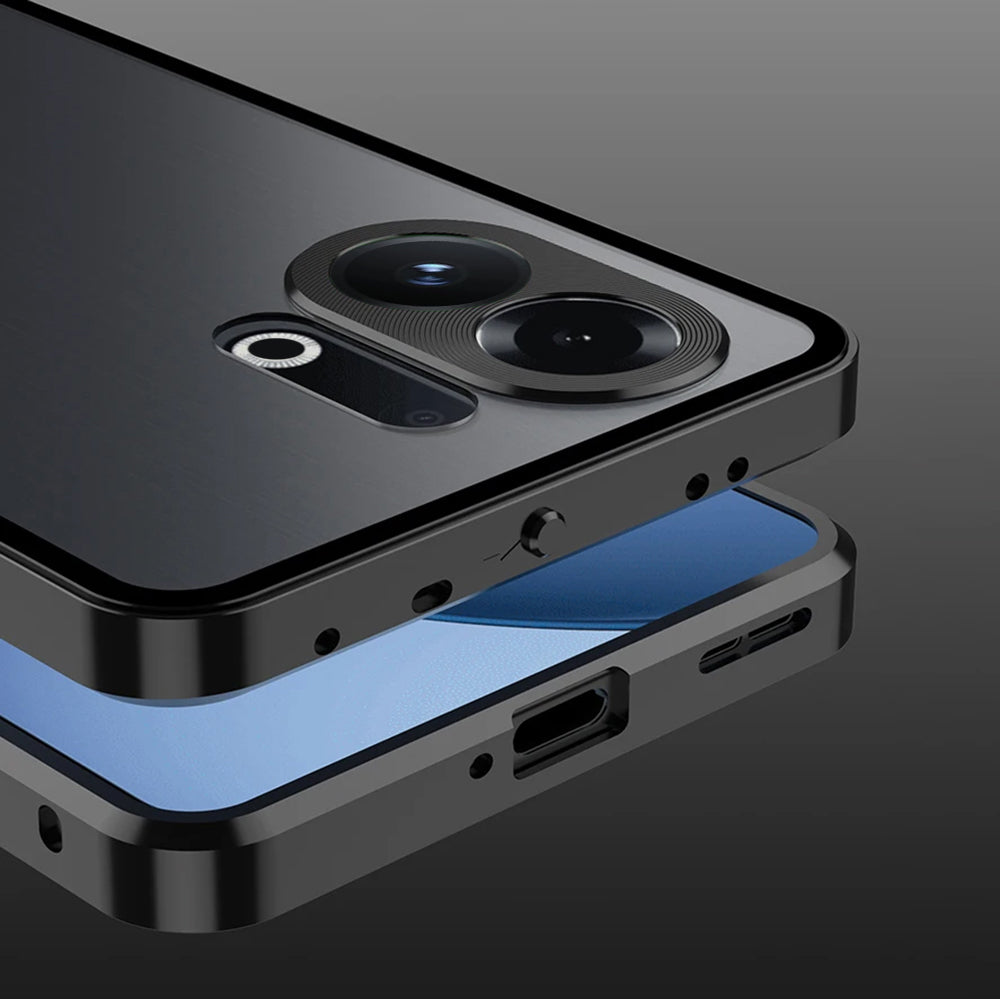 Vivo X200 FE 5G Aluminium Metal Bumper Shield Transparent Back Case