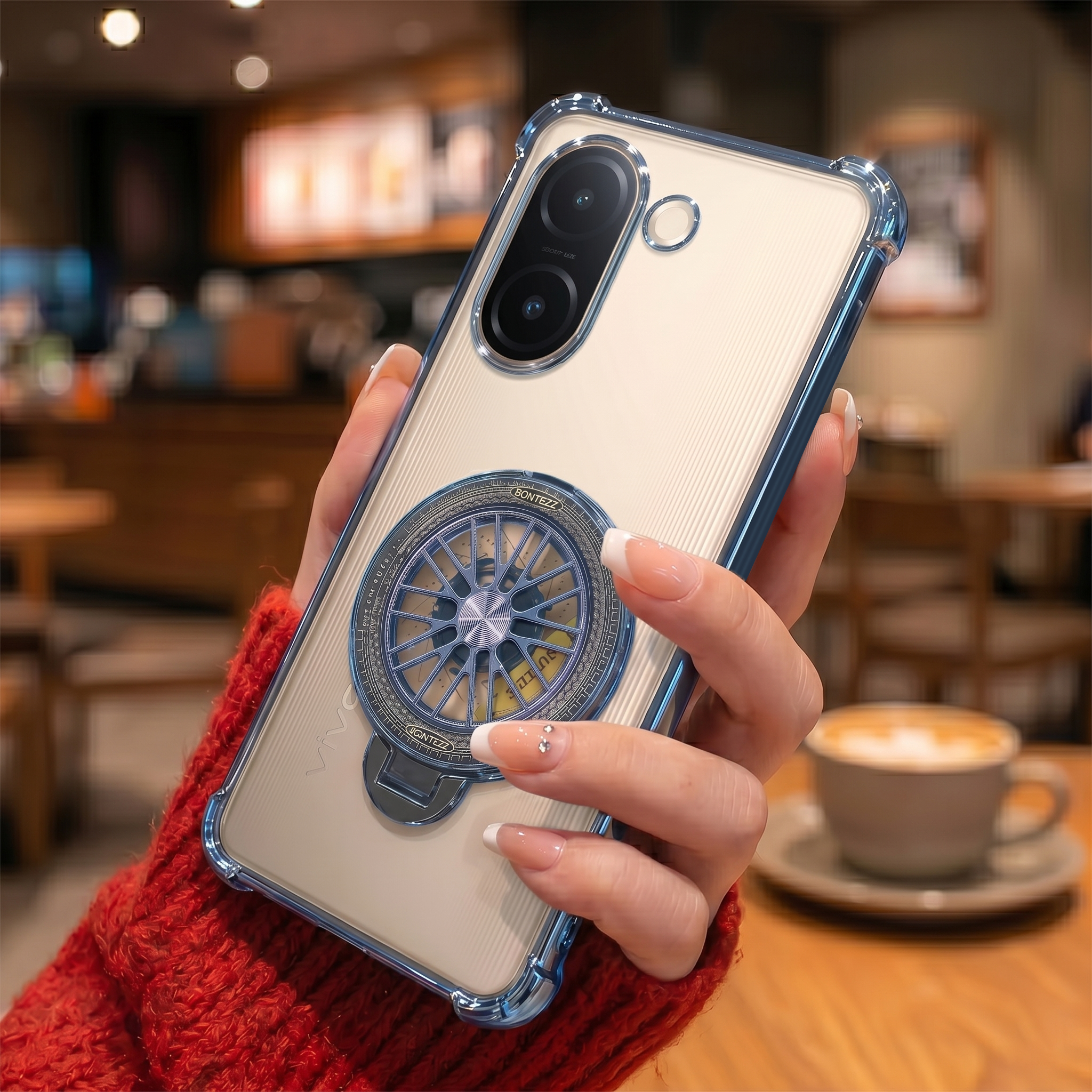 Vivo V60e 5G Premium Stress Buster Wheel Rotating Shockproof Airbags Case