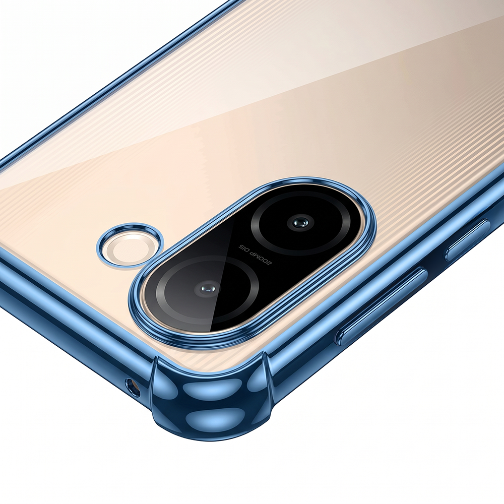 Vivo V60e 5G Anti-Yellow Electroplating Transparent Airbags Case