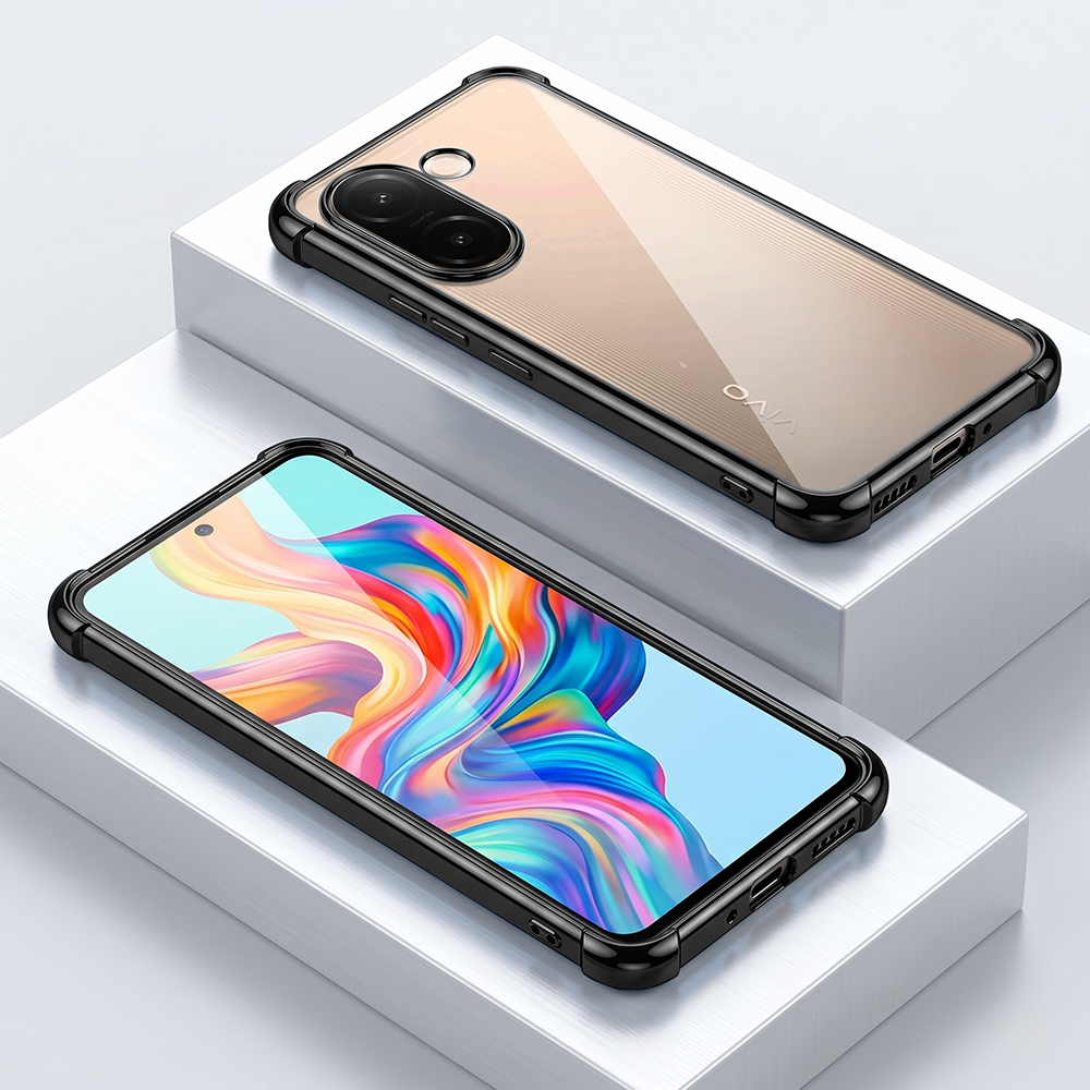 Vivo V60e 5G Anti-Yellow Electroplating Transparent Airbags Case