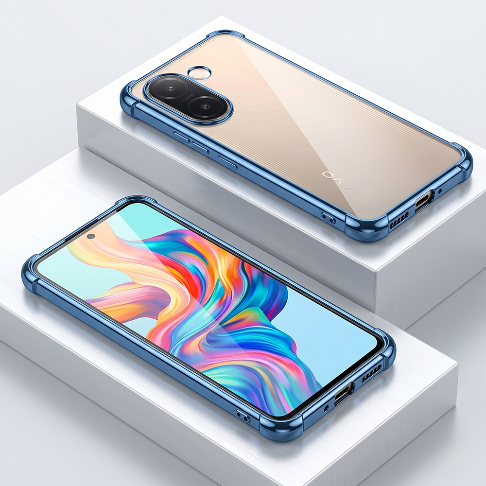 Vivo V60e 5G Anti-Yellow Electroplating Transparent Airbags Case