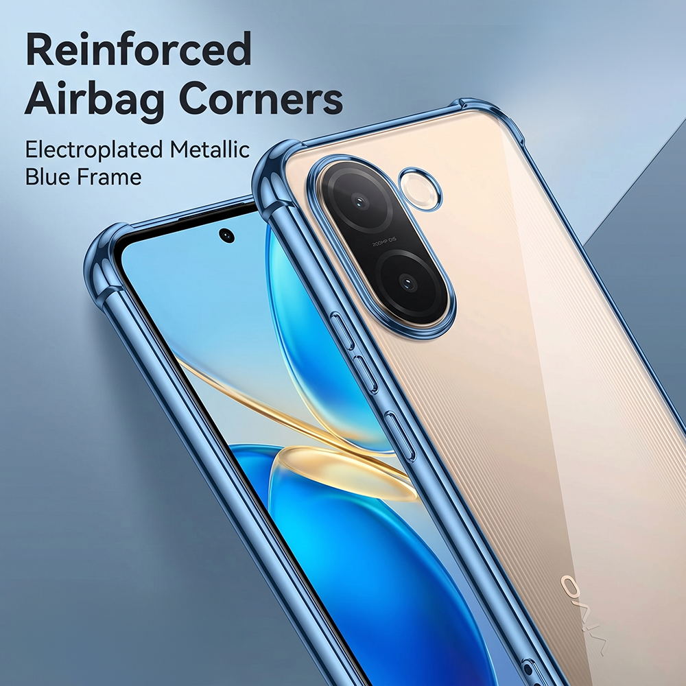 Vivo V60e 5G Anti-Yellow Electroplating Transparent Airbags Case