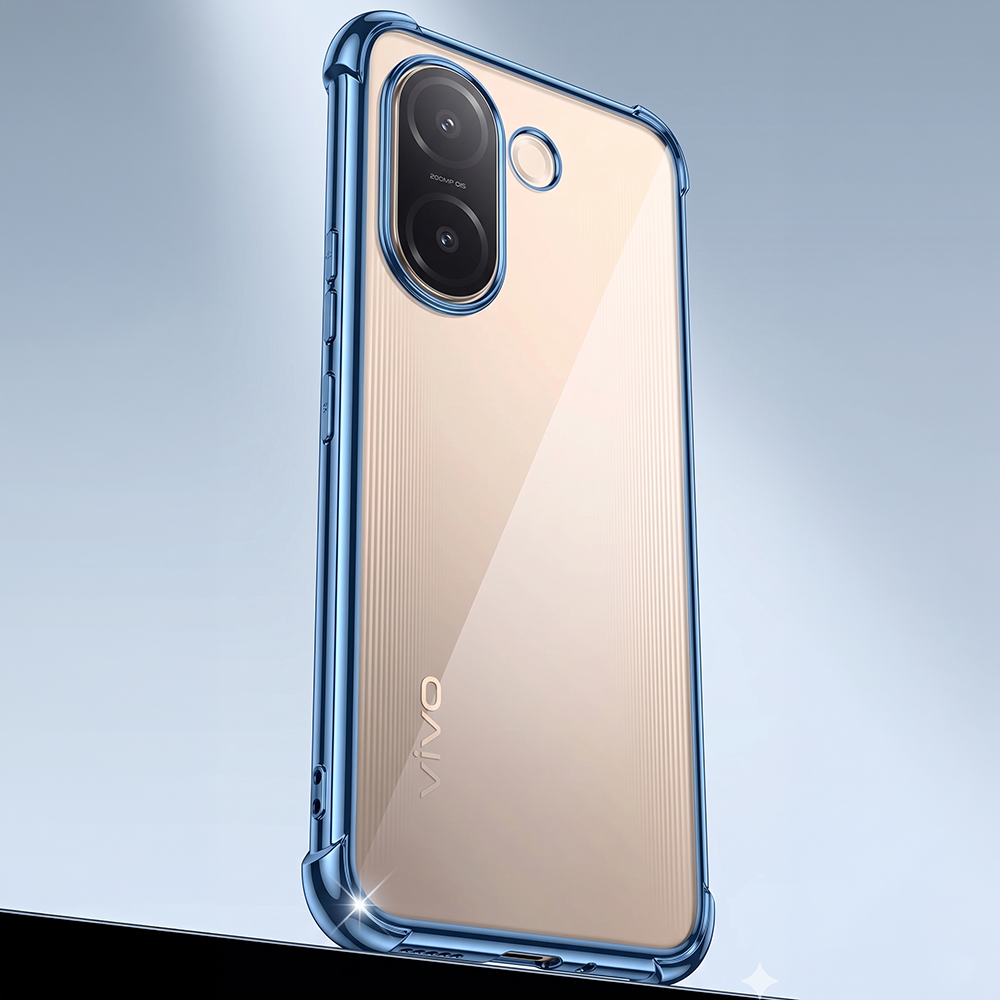 Vivo V60e 5G Anti-Yellow Electroplating Transparent Airbags Case