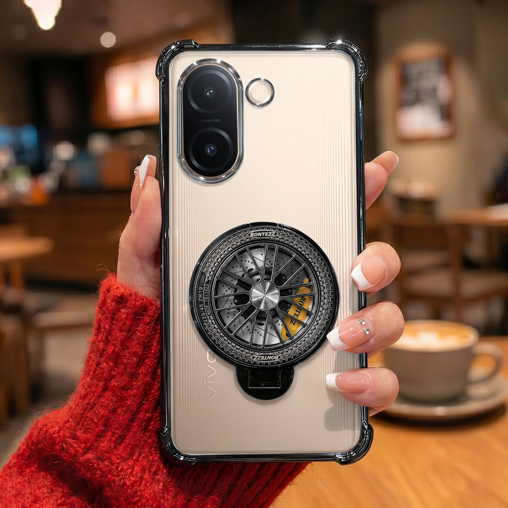 Vivo V60e 5G Premium Stress Buster Wheel Rotating Shockproof Airbags Case