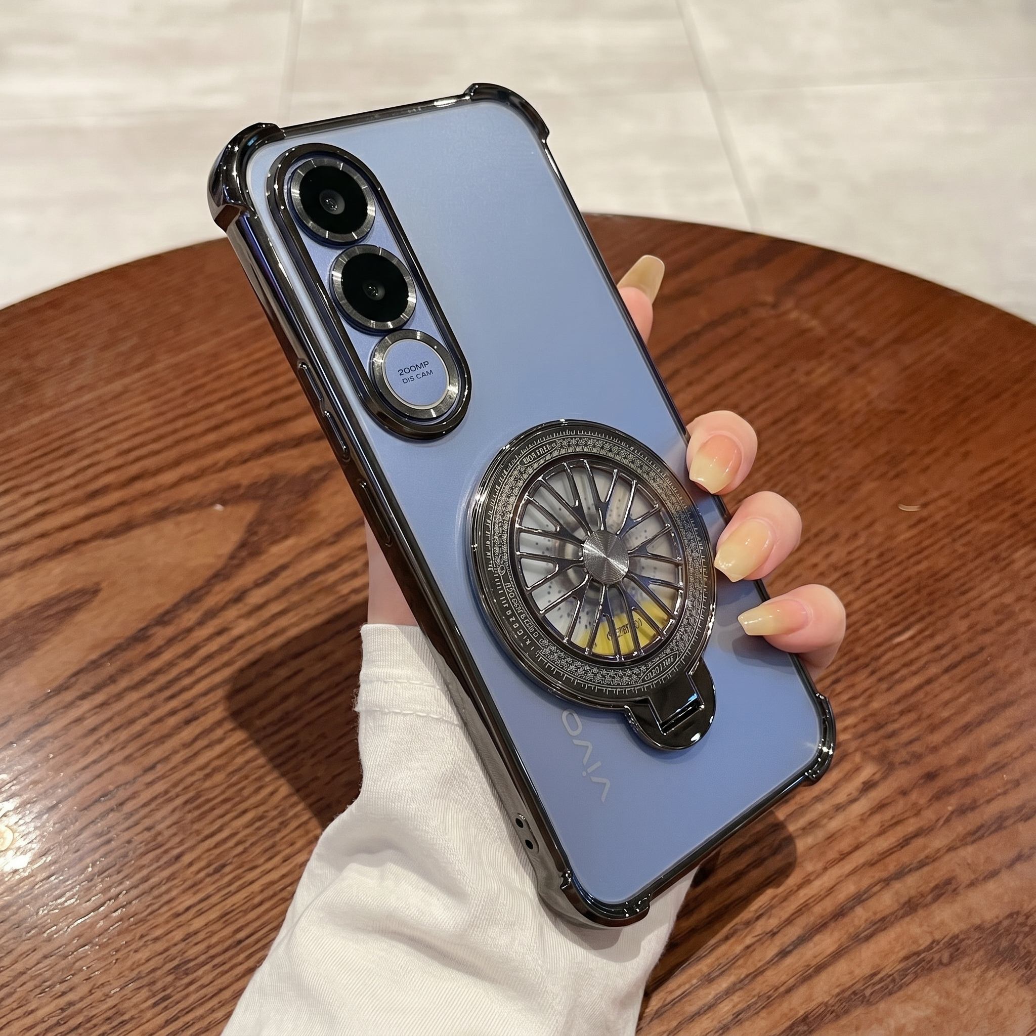 Vivo V70 FE 5G Premium Stress Buster Wheel Rotating Shockproof Airbags Case