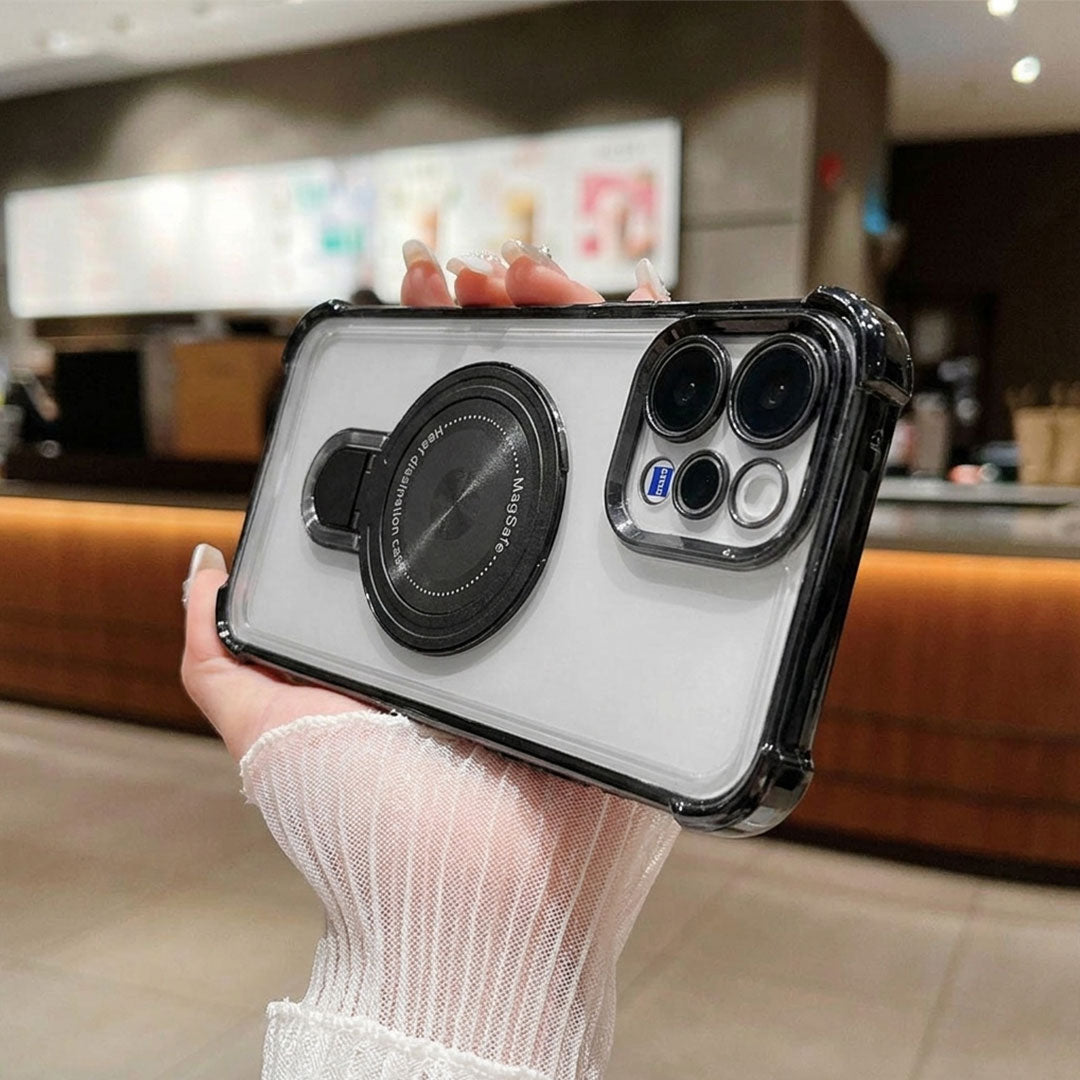 Vivo V70 5G Luxury Four Corner Invincible Bracket Ring Stand Case