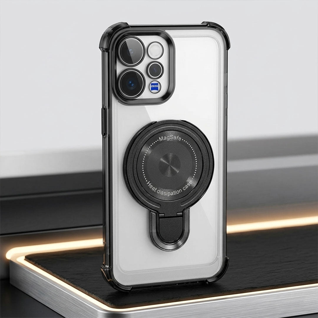 Vivo V70 Elite 5G Luxury Four Corner Invincible Bracket Ring Stand Case