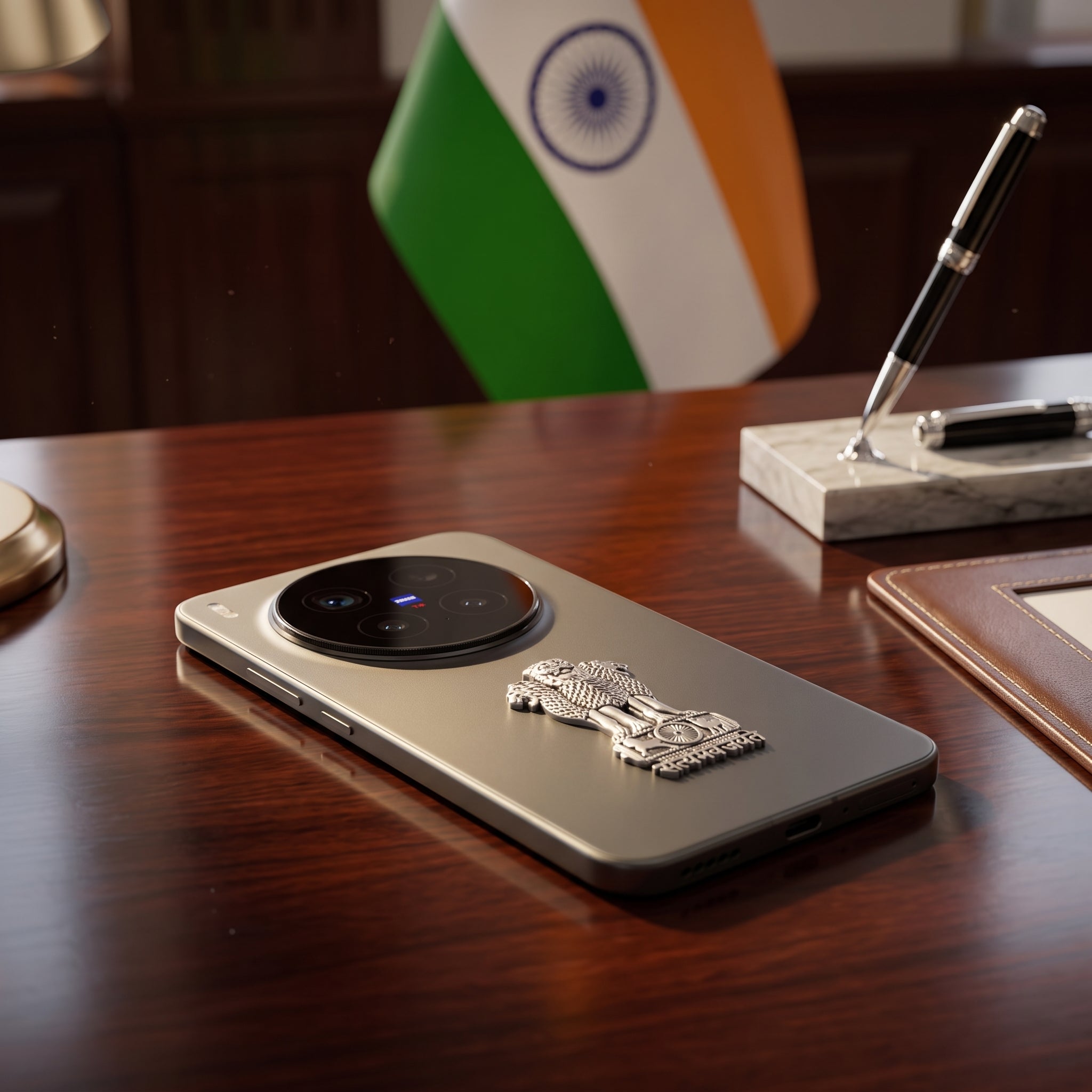 Vivo X300 Pro 5G Compatible Satyamev Jayate 3D Metal Emblem Sticker