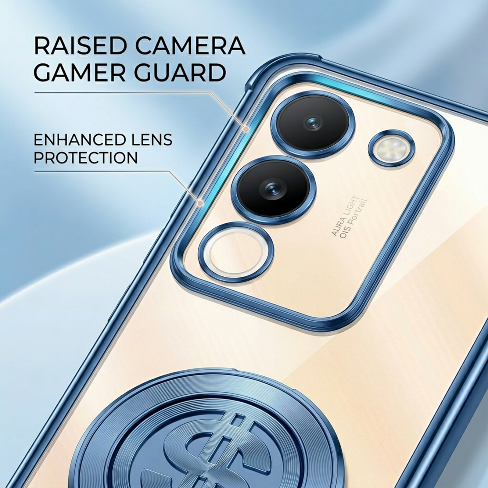 Vivo Y200 5G Four Corner Airbags 100% Original Astro Money Magnet Rotating Dollar Case