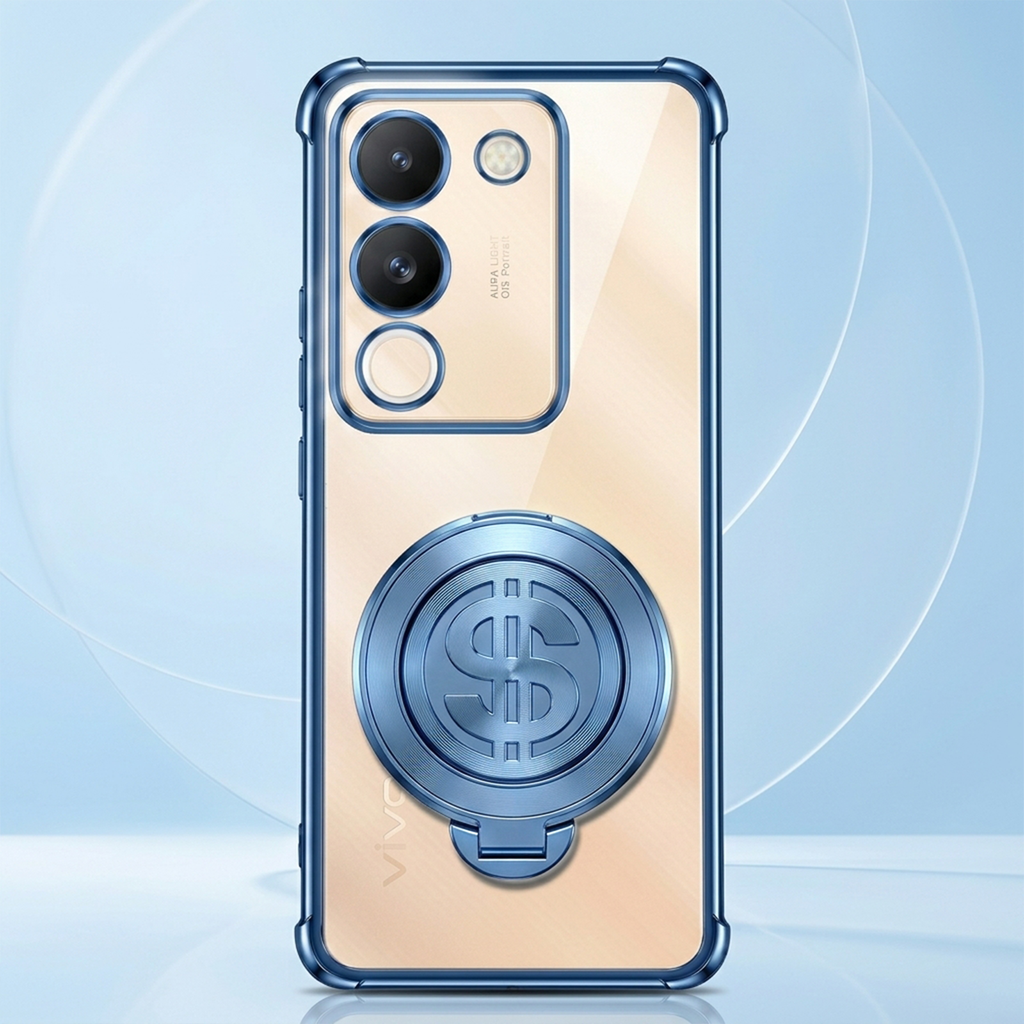 Vivo Y200 5G Four Corner Airbags 100% Original Astro Money Magnet Rotating Dollar Case