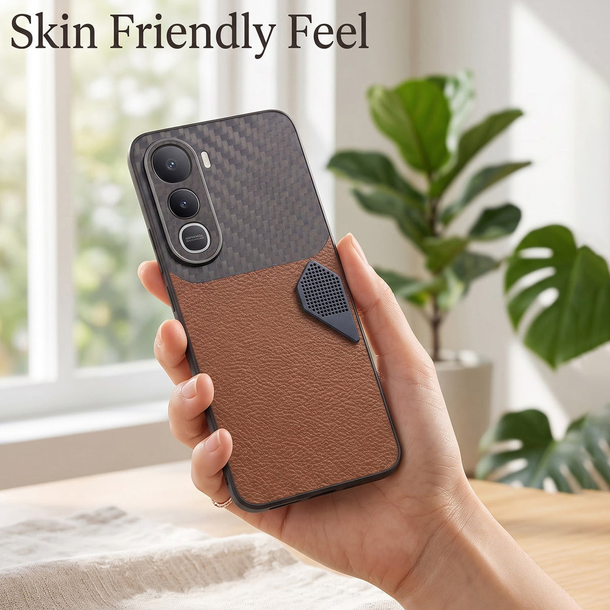 Vivo Y400 Pro 5G Carbon Fiber Heat Dissipation Leather Hybrid Phone Case
