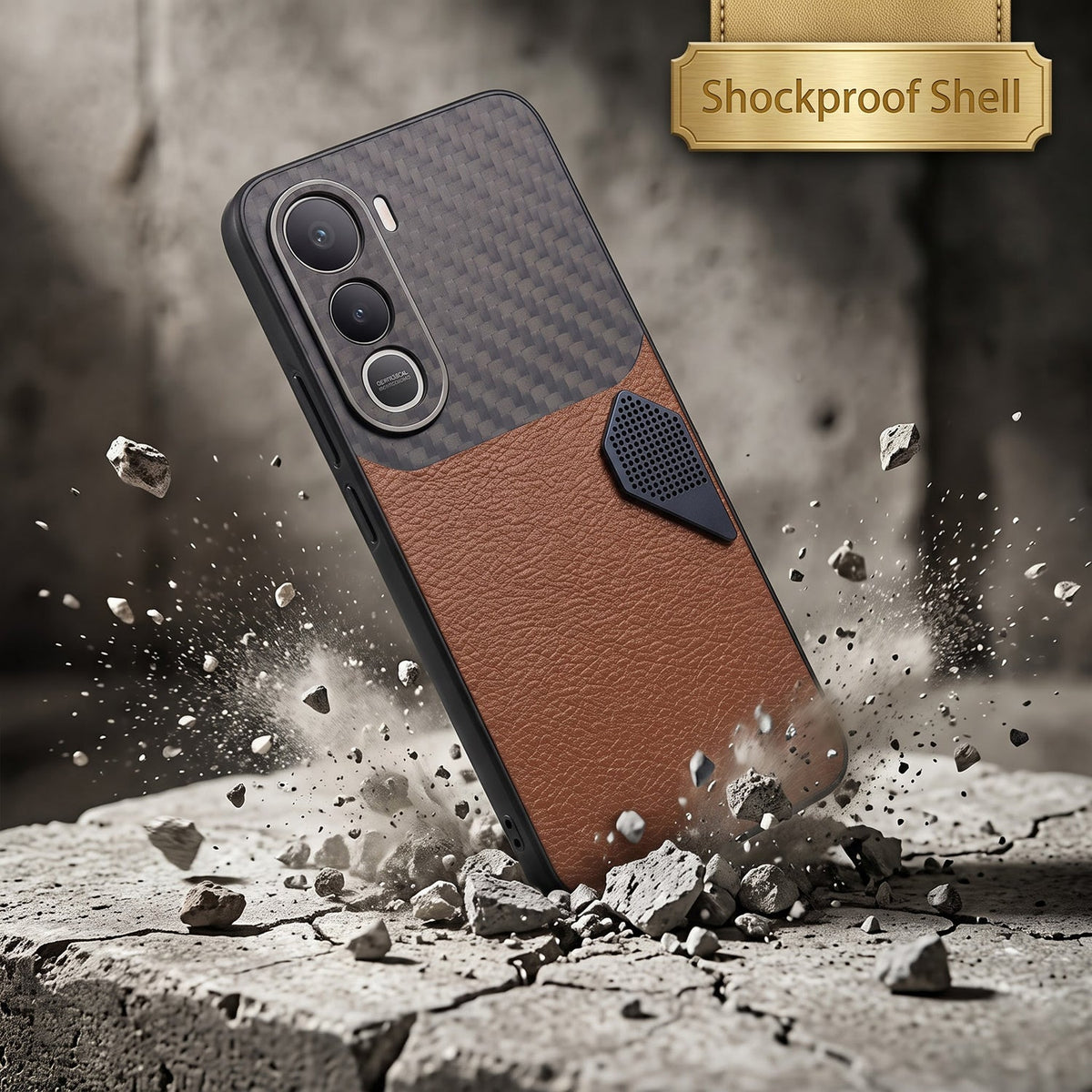 Vivo Y400 Pro 5G Carbon Fiber Heat Dissipation Leather Hybrid Phone Case