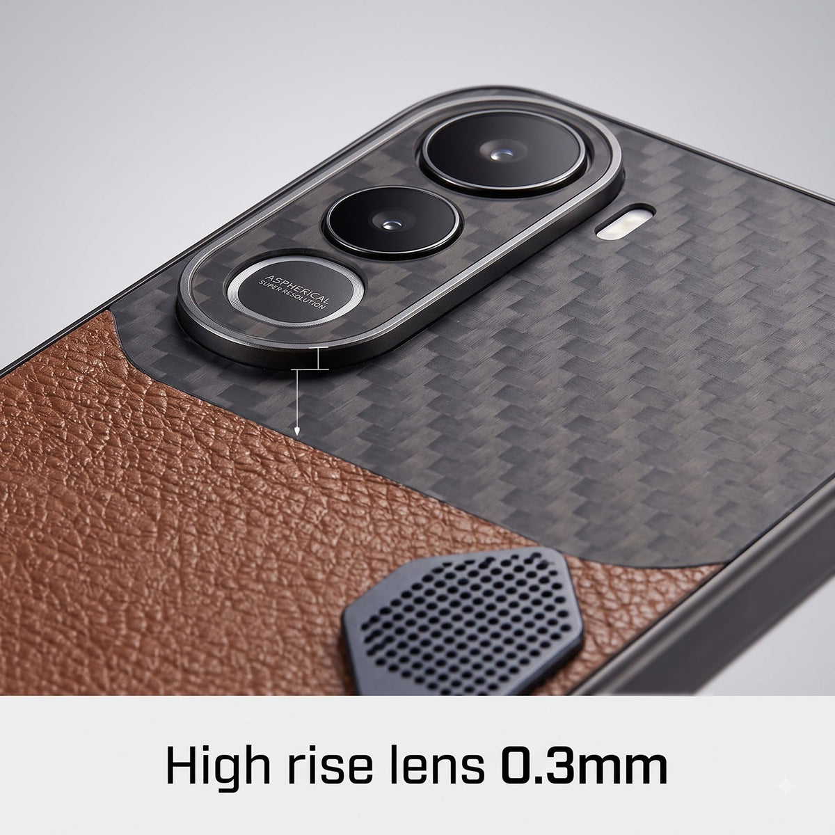 Vivo Y400 Pro 5G Carbon Fiber Heat Dissipation Leather Hybrid Phone Case