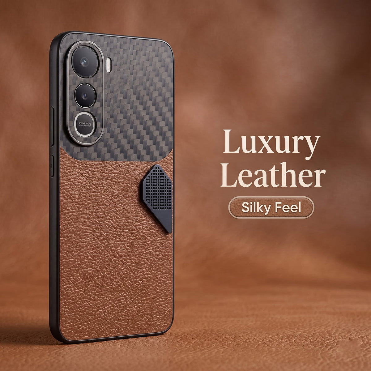Vivo Y400 Pro 5G Carbon Fiber Heat Dissipation Leather Hybrid Phone Case