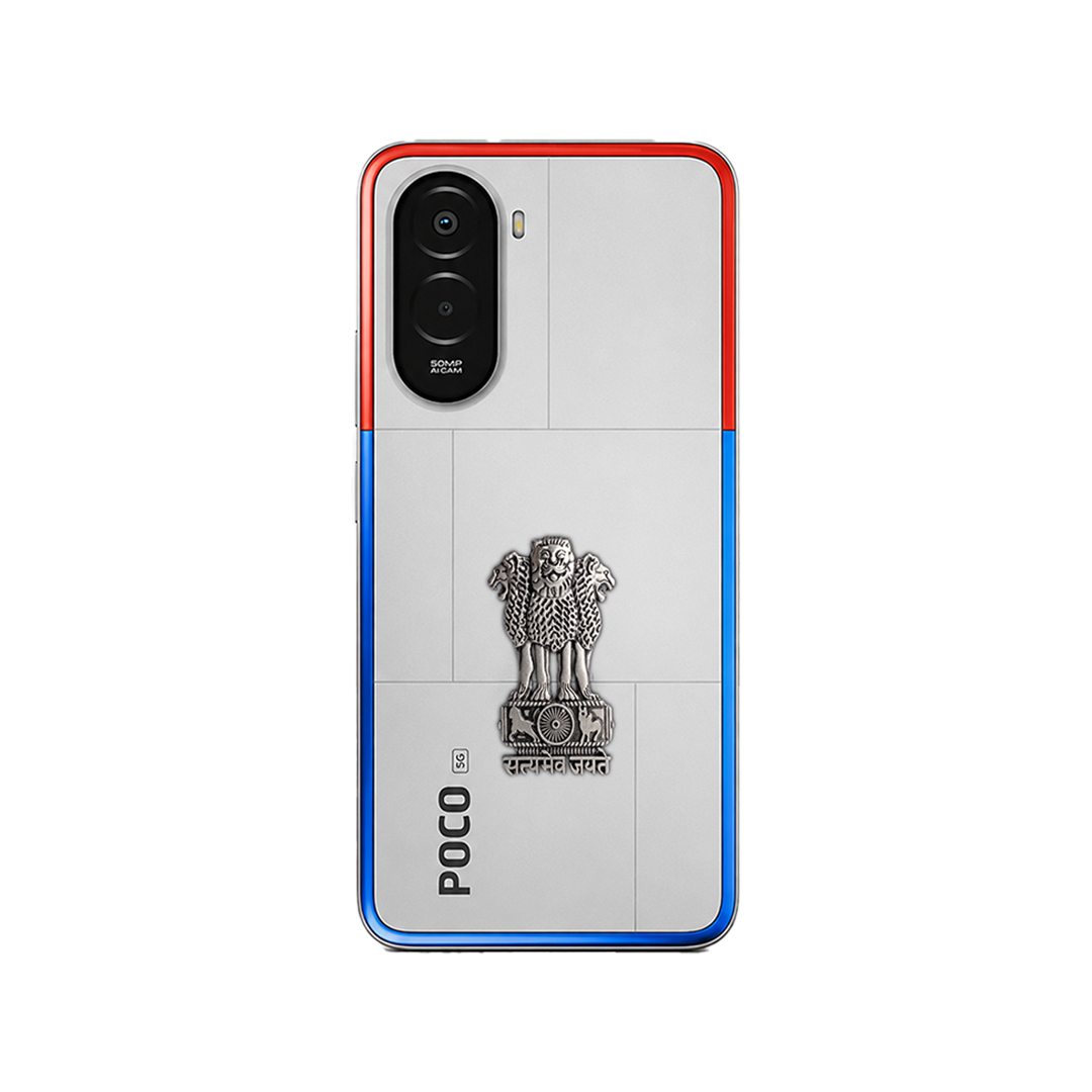 Poco M7 Plus 5G Compatible Satyamev Jayate 3D Metal Emblem Sticker