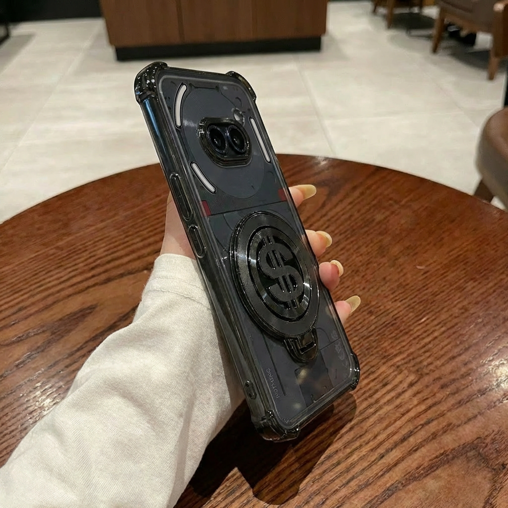 Nothing Phone 2a 5G Four Corner Airbags 100% Original Astro Money Magnet Rotating Dollar Case