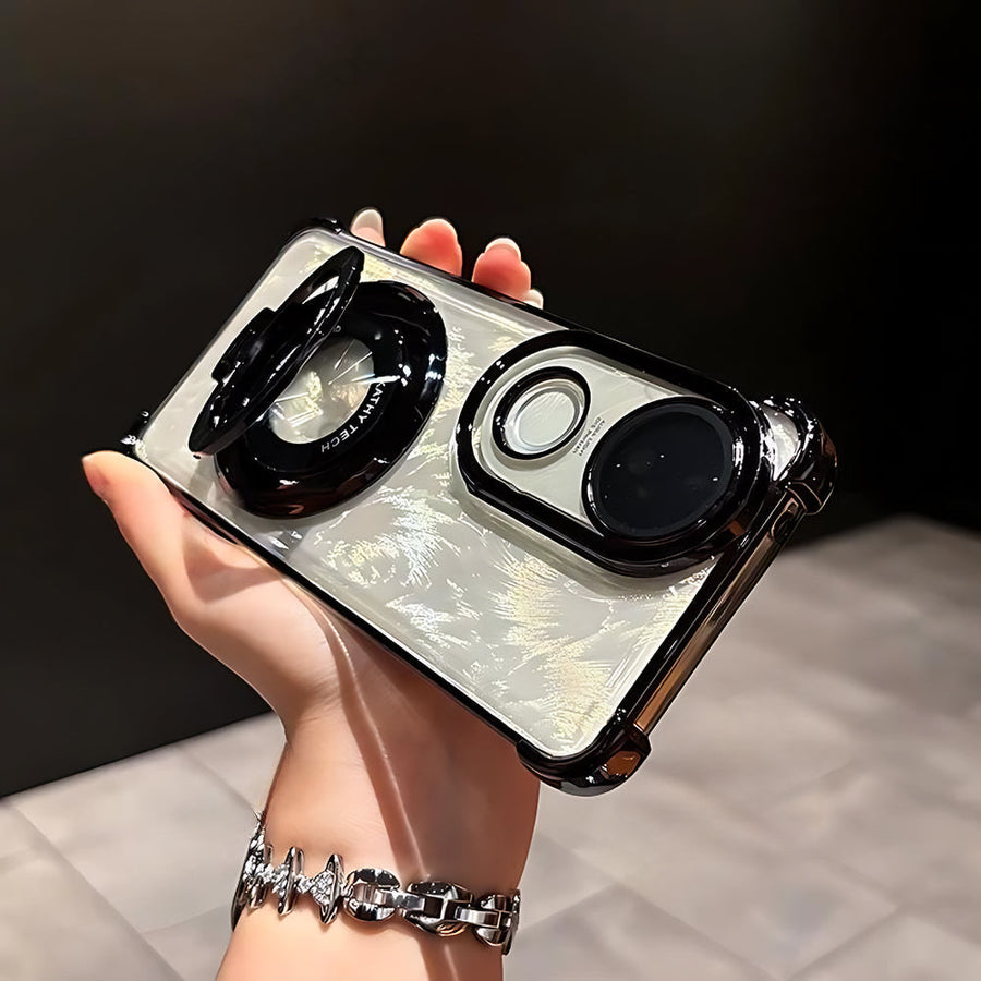 Vivo T4R 5G Original Luxury Magnifier Ring Stand Shockproof Airbags Corner Case