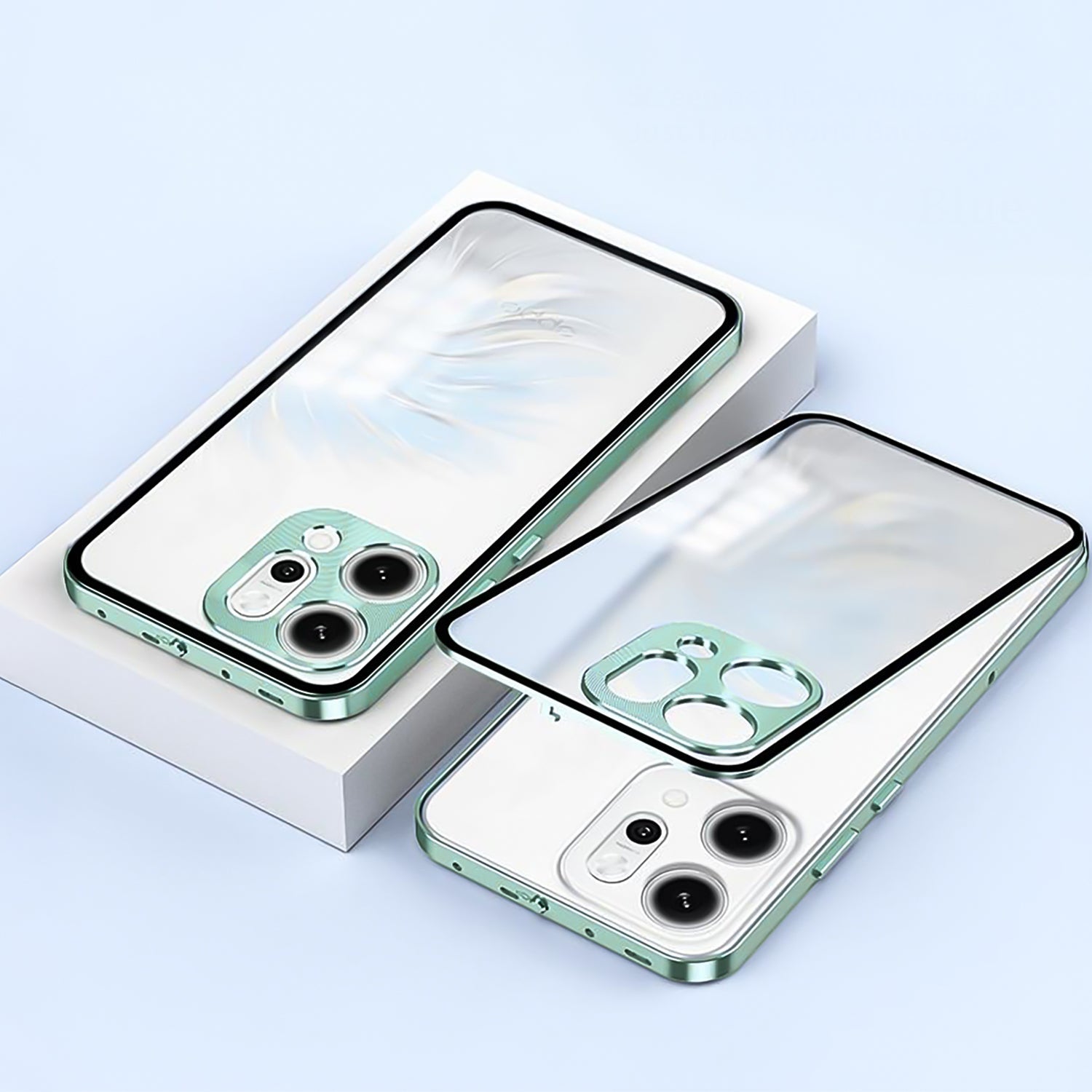Oppo Reno 14 Pro 5G Aluminium Metal Bumper Shield Transparent Back Case