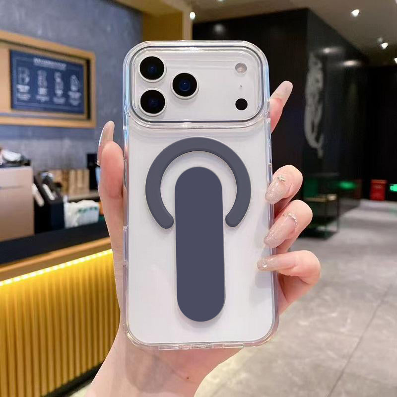 iPhone 17 Pro & Pro Max Ultra-Slim With Grip Style Phone Stand Clear Magsafe Case