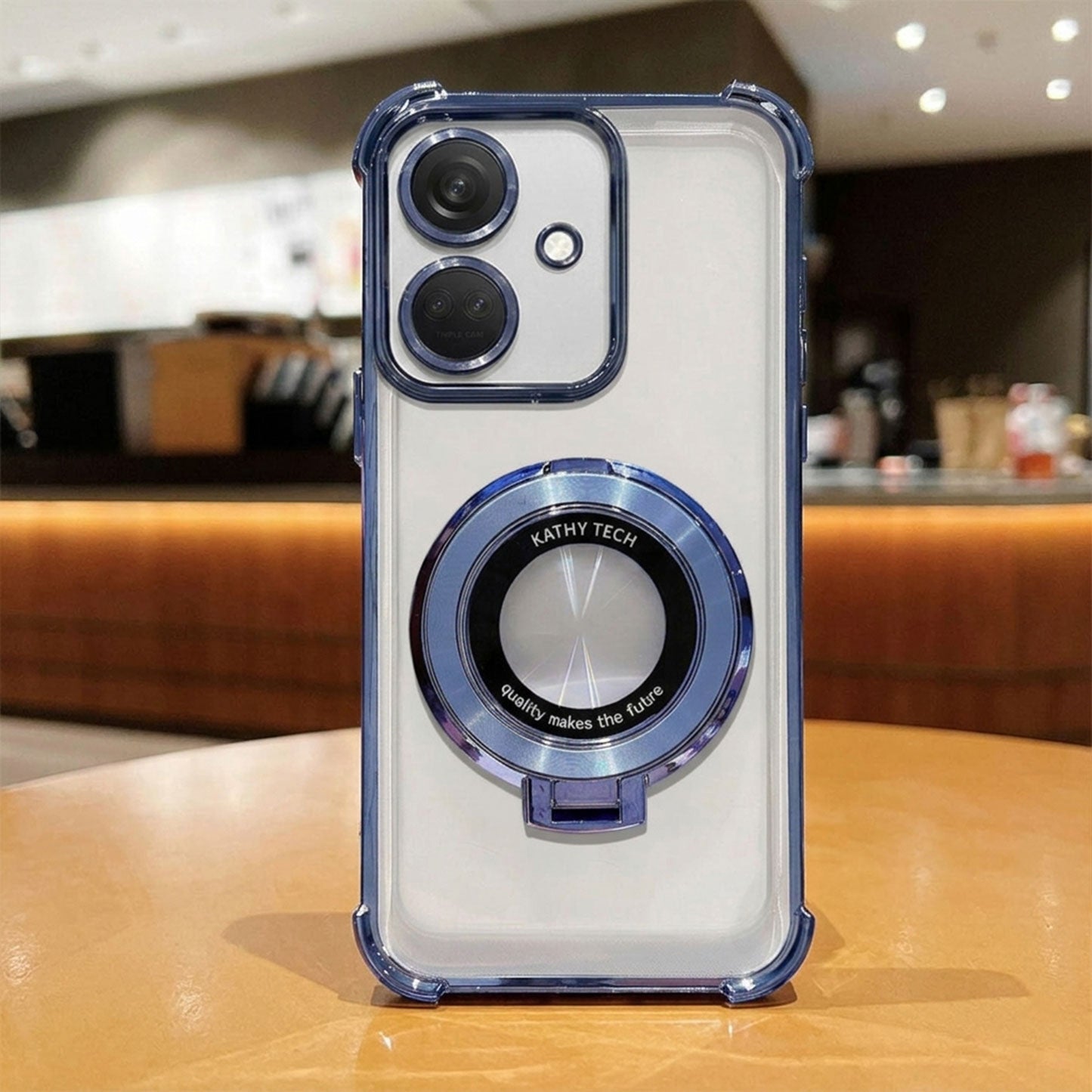 OnePlus Nord CE3 5G Original Luxury Magnifier Ring Stand Shockproof Airbags Corner Case