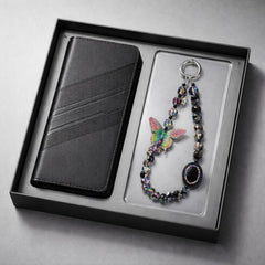 Motorola Edge 60 Fusion 5G Retro PU Leather Magnetic Wallet Flip Case with Charm Strap