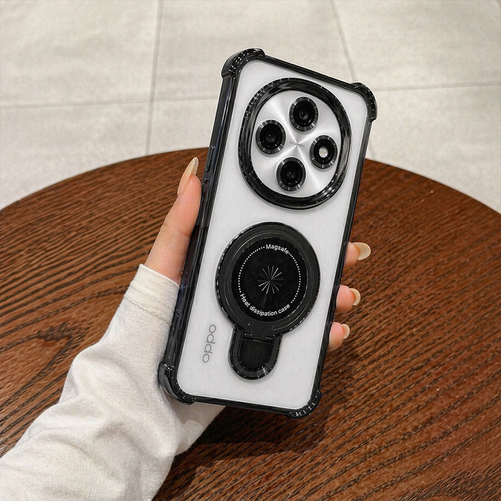 Oppo F31 Pro 5G Luxury Four Corner Invincible Bracket Ring Stand Case