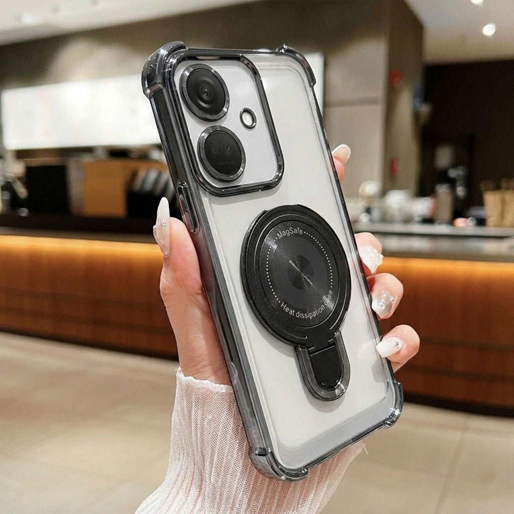 OnePlus Nord CE3 5G Luxury Four Corner Invincible Bracket Ring Stand Case