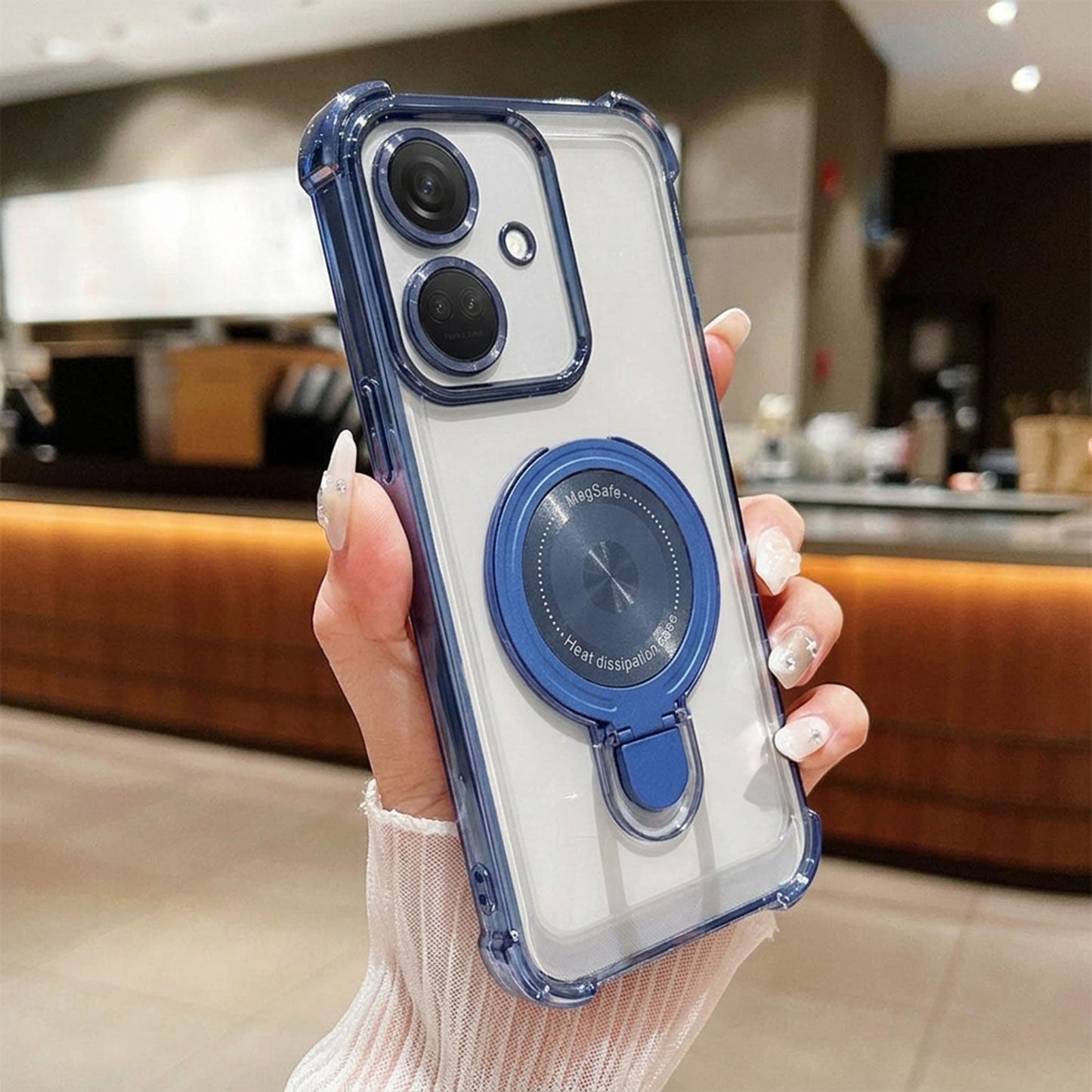OnePlus Nord CE3 5G Luxury Four Corner Invincible Bracket Ring Stand Case