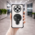 Vivo T4 5G Luxury Four Corner Invincible Bracket Ring Stand Case