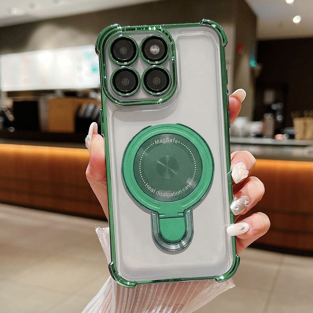 Motorola Edge 70 5G Luxury Four Corner Invincible Bracket Ring Stand Case