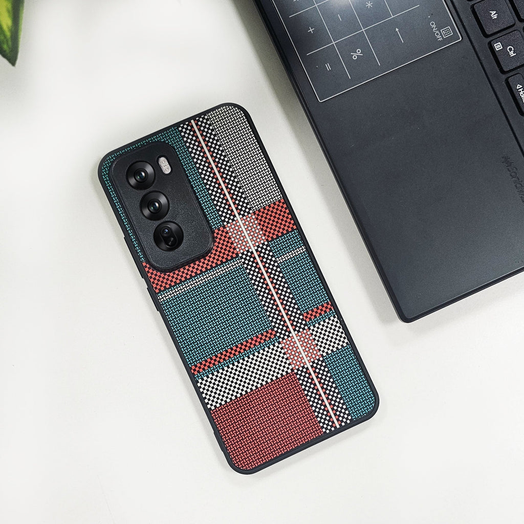 oppo reno 12 pro case with geometric pattern on a white surface