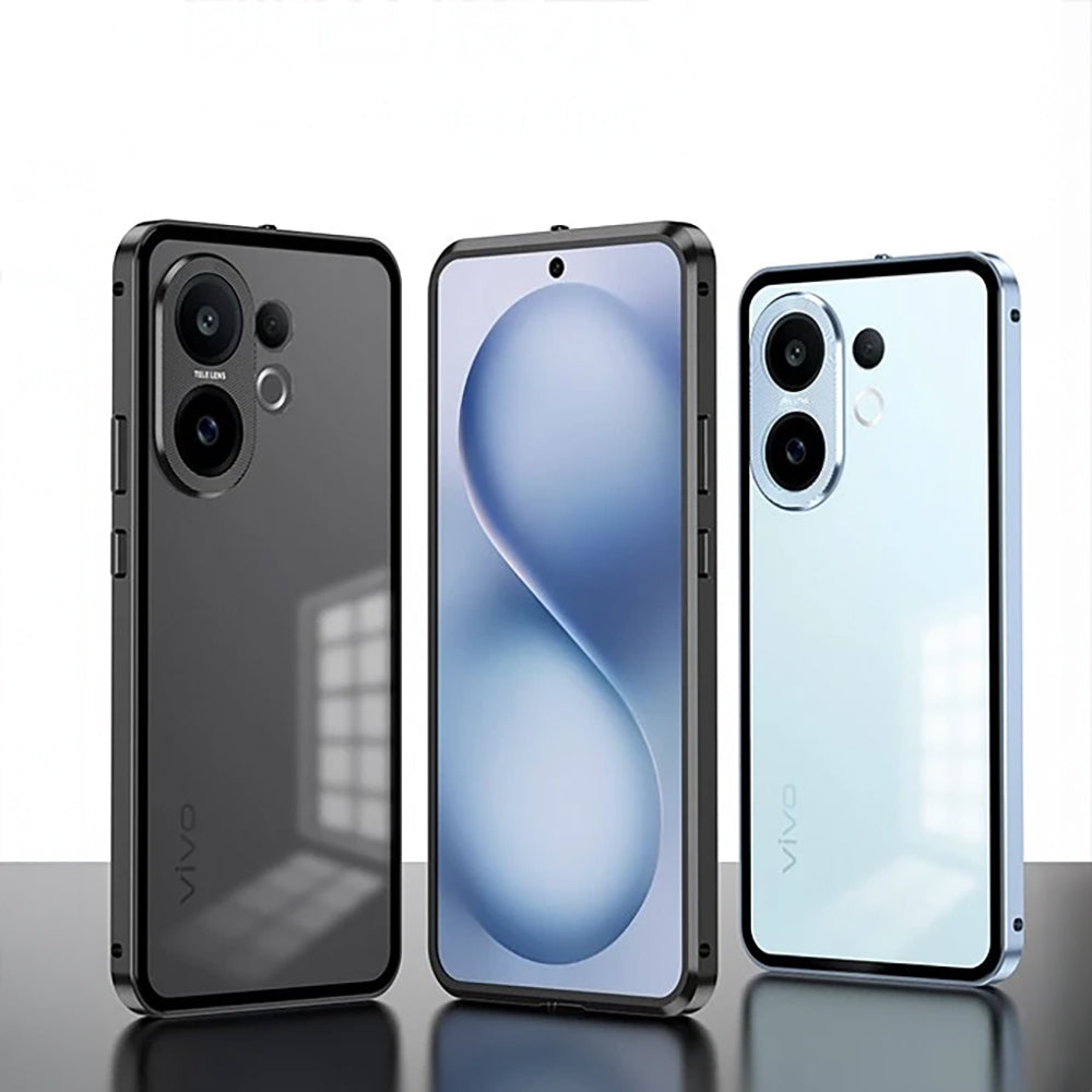Vivo X200 FE 5G Aluminium Metal Bumper Shield Transparent Back Case