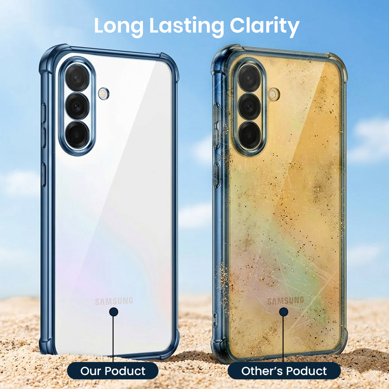 Samsung Galaxy A26 5G Anti-Yellow Electroplating Transparent Airbags Case