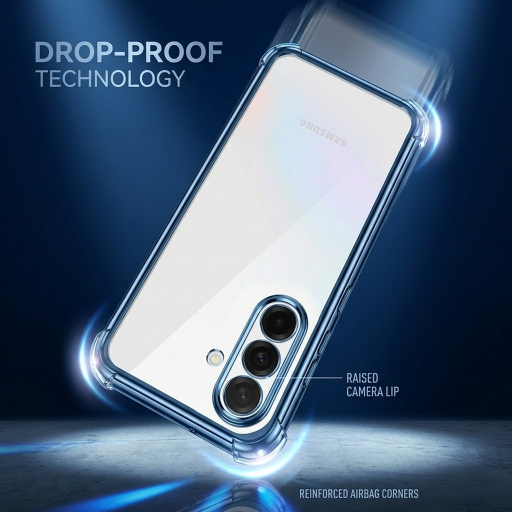 Samsung Galaxy A17 5G Anti-Yellow Electroplating Transparent Airbags Case