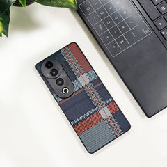 Vivo V40 5G Luxury Grid Pattern Glass Back Shockproof Case
