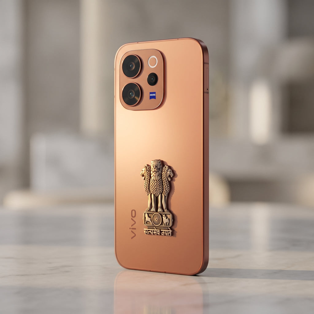 Vivo V70 5G Compatible Satyamev Jayate 3D Metal Emblem Sticker