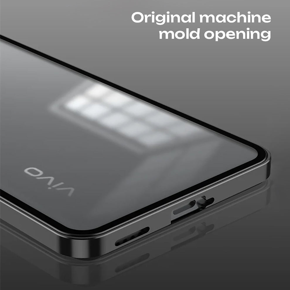 Vivo V70 5G Aluminium Metal Bumper Shield Transparent Back Case